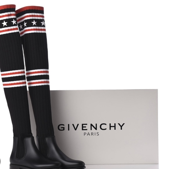 Givenchy Thigh High Sock Rain Boots - Picture 1 of 11